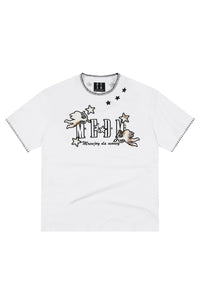 MEDM Lace Angel Patch Embroidery Tee