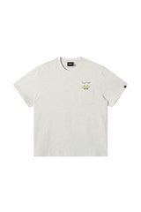 Dangerouspeople DSP Embroidered Flower Pocket Loose Cotton Tee