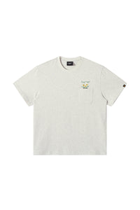 Dangerouspeople DSP Embroidered Flower Pocket Loose Cotton Tee