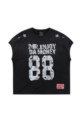 MEDM Rugby Logo Vintage Loose Couple T-Shirt