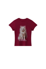 BJHG Women Cat Print Slim T-shirt Summer American Short Sleeve Top