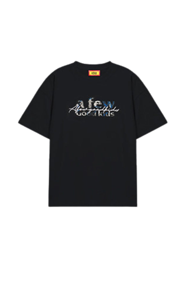 AFGK | Leopard Lace Patch Embroidered Tee, Unisex Summer Cotton T-Shirt