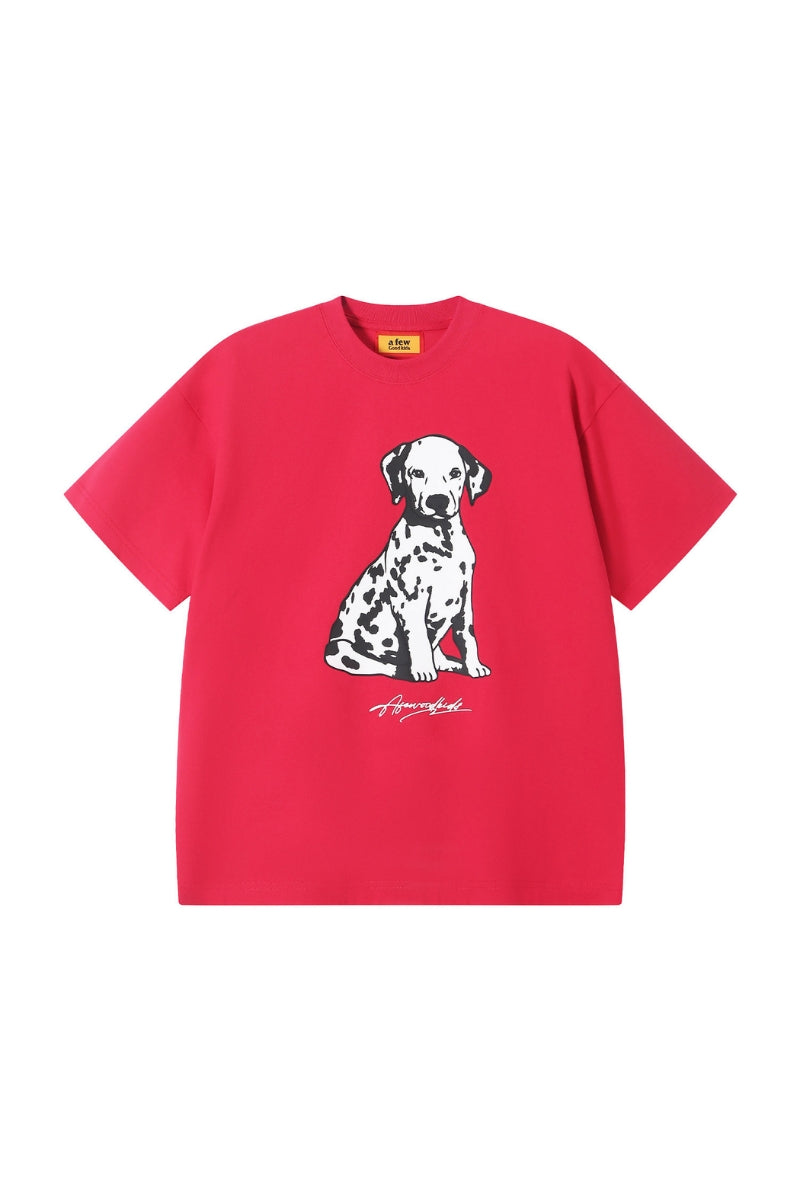AFGK 26SS Spotted Dog Print Tee Unisex American Street Couple T-shirt