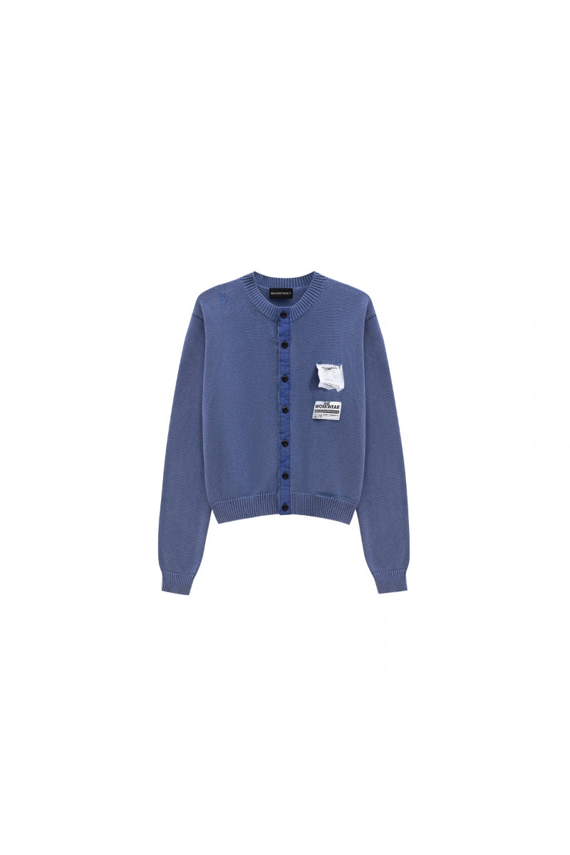 MASONPRINCE | Raw Stitch Dual Patch Mixed Panel Cardigan