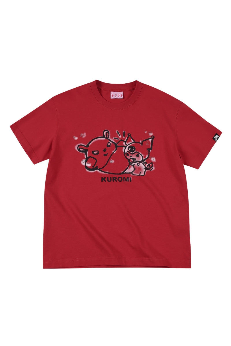 MEDM x Sanrio Kuromi Rhinestone Graffiti Tee