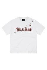 MEDM Leopard Patch Logo Oversized Unisex Tee