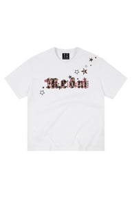 MEDM Leopard Patch Logo Oversized Unisex Tee