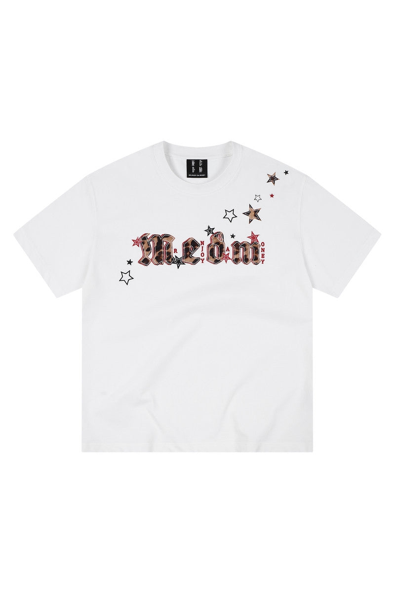 MEDM Leopard Patch Logo Oversized Unisex Tee