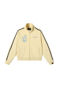 Dangerouspeople｜Retro Sporty Stand Collar Webbing Zip Sweatshirt