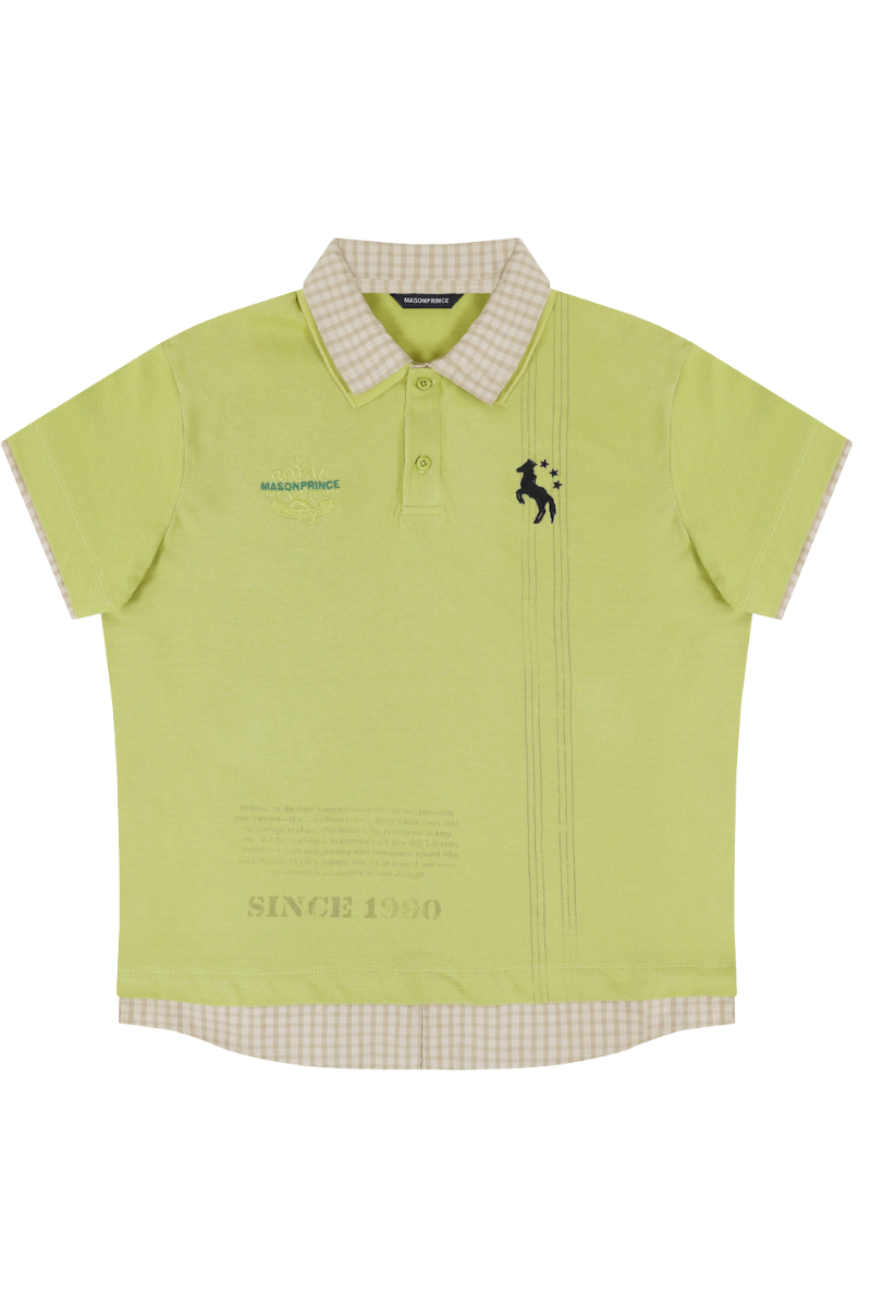 Masonprince Fake Two Polo Tops