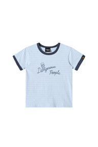 Dangerouspeople DSP Fun Stripe Patchwork Fitted Women's Cotton T‑Shirt