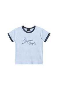 Dangerouspeople DSP Fun Stripe Patchwork Fitted Women's Cotton T‑Shirt