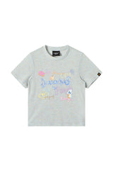 Dangerouspeople DSP Puzzle Dessert Hand‑Draw Print T‑Shirt | Drop‑Shoulder Streetwear Women Tee