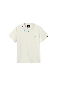 Dangerouspeople DSP Embroidery Flower Beaded Sorona Cool‑Touch T‑Shirt