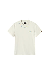 Dangerouspeople DSP Embroidery Flower Beaded Sorona Cool‑Touch T‑Shirt
