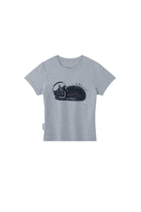 BJHG Women's Lazy Cat Straight‑Shoulder Tee
