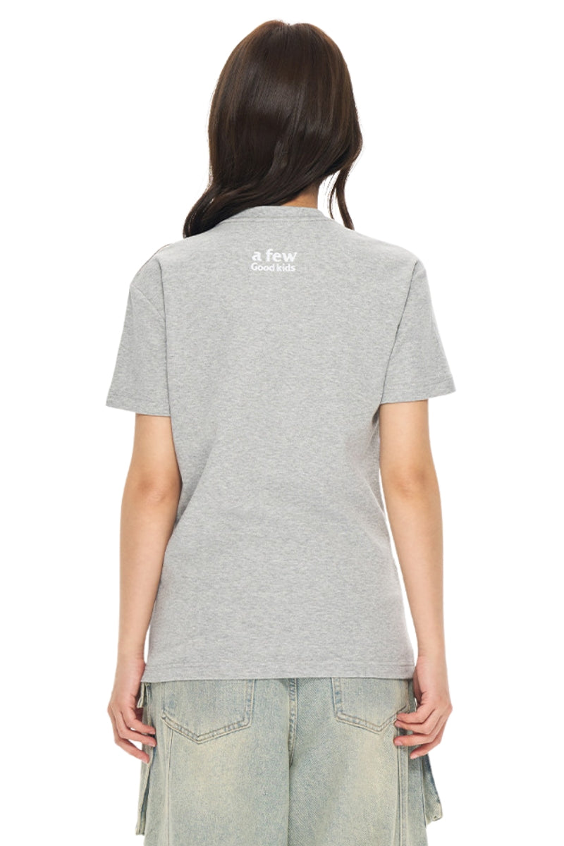 AFGK | Fitted Shoulder Stretch Tee, Unisex Solid Color Gym T-Shirt