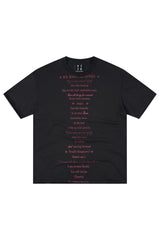 MEDM Poem Print Knit Crew Neck Unisex Tee