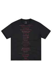 MEDM Poem Print Knit Crew Neck Unisex Tee