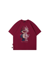 BJHG Unisex Cool‑Touch Quick‑Dry UV‑Protection Cartoon Graphic Short‑Sleeve Tee