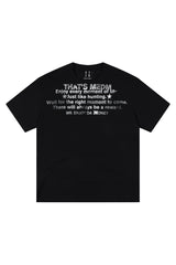 MEDM Vintage Letter Print Split Hem Unisex T-Shirt