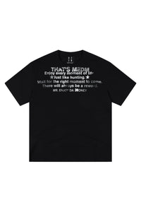 MEDM Vintage Letter Print Split Hem Unisex T-Shirt