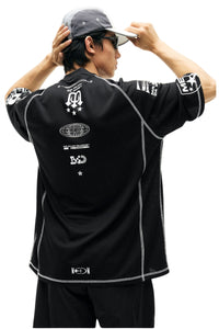 MEDM Contrast Stitch Star Print Quick Dry Sports Tee