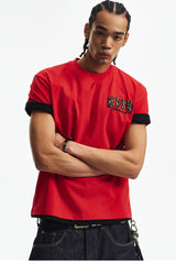 MEDM Jelly Air Cotton Double-Layer Leather Small Four-Character Short Sleeve