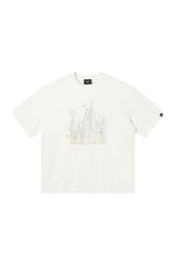 Dangerouspeople DSP Small‑D Castle Firework Embroidery Loose Tee