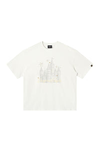 Dangerouspeople DSP Small‑D Castle Firework Embroidery Loose Tee