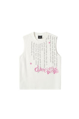 Dangerouspeople DSP Contrast Graffiti Loose Tank Top Sorona Cool‑Feel Sleeveless Shirt