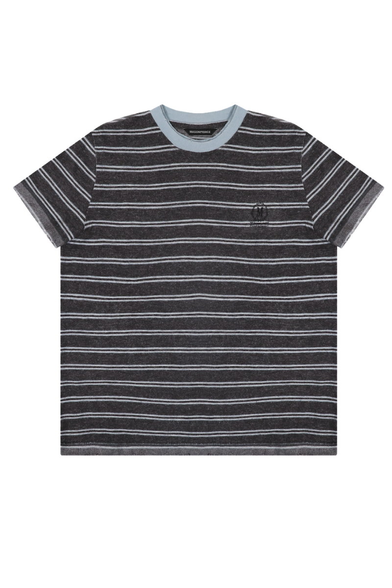 Masonprince Linen-Cotton Striped T-Shirt