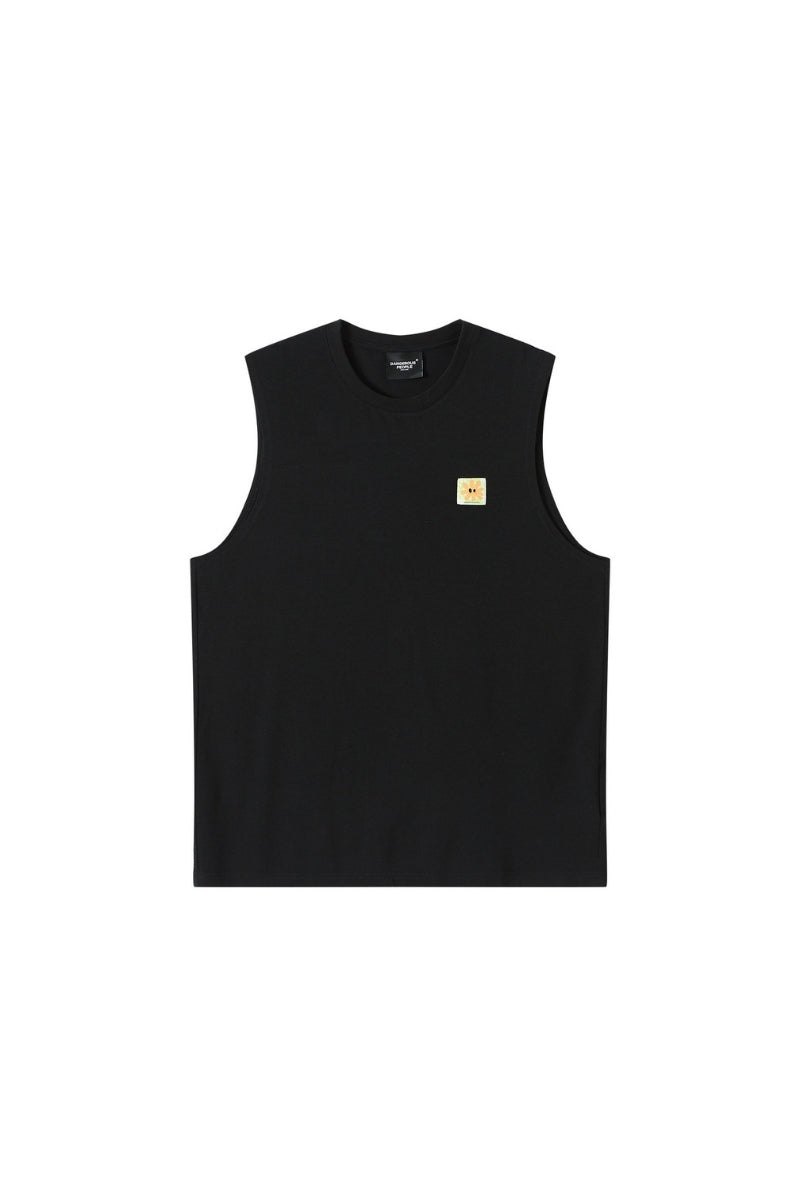 Dangerouspeople DSP 3D Flower Woven Label Loose Tank Top