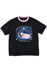 MEDM x Iria's Mailbox Starry Sky Glitter Print Cute Tee
