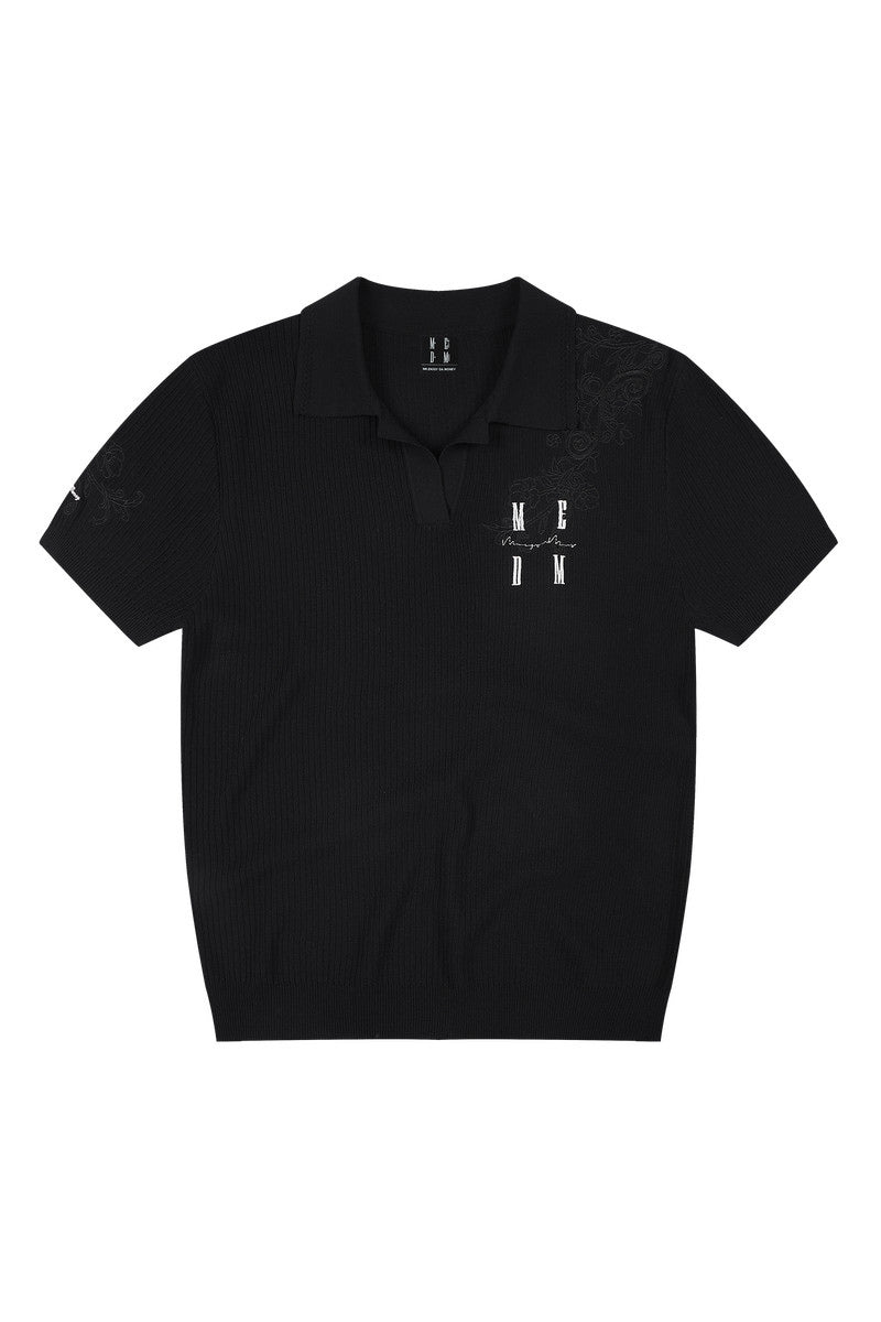 MEDM Vine Embroidered Vintage Casual Tee