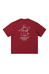 Dangerouspeople DSP Hand‑Drawn Line Clown D Print T‑Shirt | Sorona Quick‑Dry Streetwear Unisex Tee