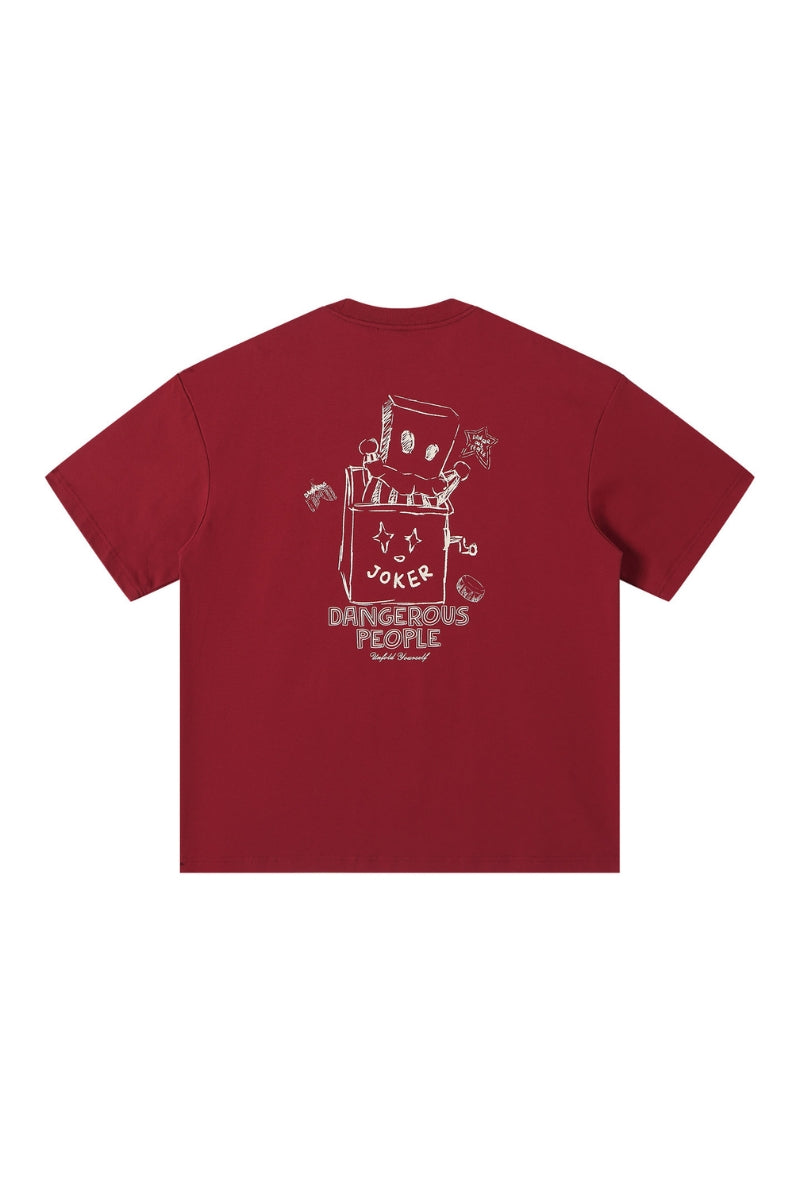 Dangerouspeople DSP Hand‑Drawn Line Clown D Print T‑Shirt | Sorona Quick‑Dry Streetwear Unisex Tee