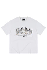 MEDM Ink Floral Embroidered Unisex Short Sleeve Tee