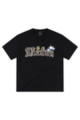 MEDM Leather Star Camo Dot Patch Embroidery Men Heavyweight T-Shirt