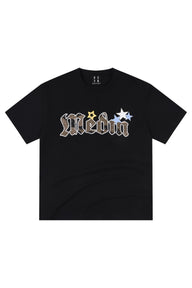 MEDM Leather Star Camo Dot Patch Embroidery Men Heavyweight T-Shirt