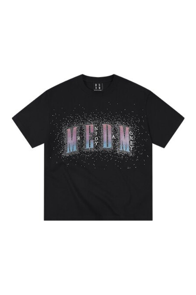 MEDM Gradient Rhinestone Glitter Couple Tee