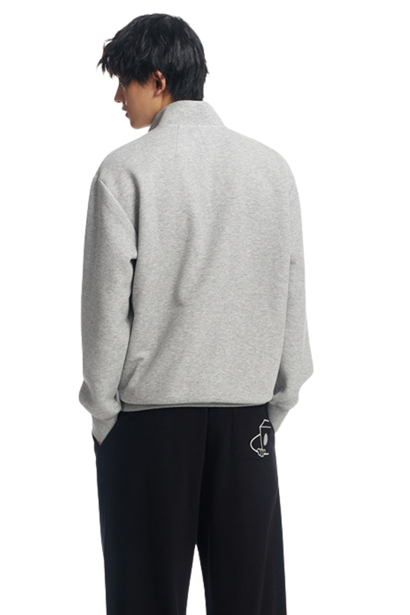 Dangerouspeople | Half Zip Air Layer Stand Collar Sweatshirt