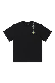 DangerousPeople DSP｜Paper‑Bag‑Head Glow‑in‑Dark Print Cotton Oversized T‑Shirt