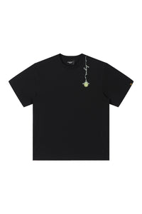 DangerousPeople DSP｜Paper‑Bag‑Head Glow‑in‑Dark Print Cotton Oversized T‑Shirt