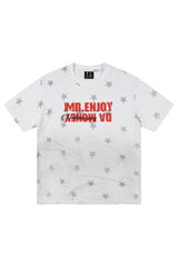 MEDM Contrast Star Logo Vintage Loose Unisex T-shirt
