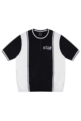 MEDM Old Money Color Block Knit Set Drop Shoulder Tee