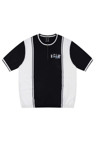 MEDM Old Money Color Block Knit Set Drop Shoulder Tee