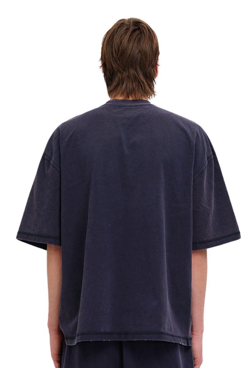 Masonprince 26 Early Spring Layered Crew Neck Knit Short-Sleeve T-Shirt