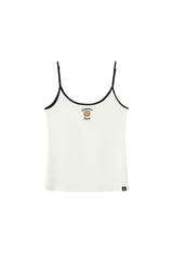 Dangerouspeople DSP Bread Cat Embroidery Contrast‑Color Women's Cami Top