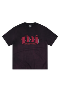 MEDM Casual Loose Fit Appliqué Logo Crew Neck Unisex Tee